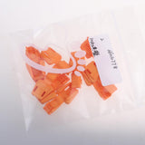 Maxbell 10 Pieces Plastic Zipper Puller End Lock Zip Pull End for 3-4mm Cord Orange
