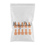Maxbell 10 Pieces Plastic Zipper Puller End Lock Zip Pull End for 3-4mm Cord Orange