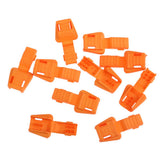 Maxbell 10 Pieces Plastic Zipper Puller End Lock Zip Pull End for 3-4mm Cord Orange