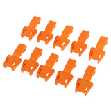 Maxbell 10 Pieces Plastic Zipper Puller End Lock Zip Pull End for 3-4mm Cord Orange
