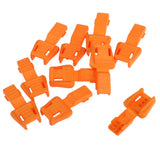 Maxbell 10 Pieces Plastic Zipper Puller End Lock Zip Pull End for 3-4mm Cord Orange