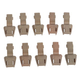 Maxbell 10 Pieces Plastic Zipper Puller End Lock Zip Pull End for 3-4mm Cord Brown