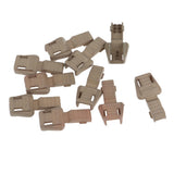 Maxbell 10 Pieces Plastic Zipper Puller End Lock Zip Pull End for 3-4mm Cord Brown