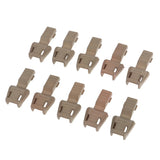 Maxbell 10 Pieces Plastic Zipper Puller End Lock Zip Pull End for 3-4mm Cord Brown