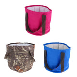 Maxbell Portable Folding Washbasin Bucket Foldable Camping Water Pot Rose red