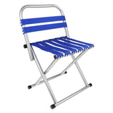 Maxbell Portable Alloy Folding Chair Stool Seat For Outdoor Fishing Garden Picnic Small Blue