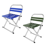 Maxbell Portable Alloy Folding Chair Stool Seat For Outdoor Fishing Garden Picnic Small Blue