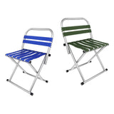 Maxbell Portable Alloy Folding Chair Stool Seat For Outdoor Fishing Garden Picnic Small Blue