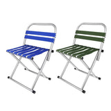Maxbell Portable Alloy Folding Chair Stool Seat For Outdoor Fishing Garden Picnic Small Blue