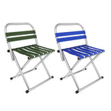 Maxbell Portable Alloy Folding Chair Stool Seat For Outdoor Fishing Garden Picnic Small Blue