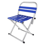 Maxbell Portable Alloy Folding Chair Stool Seat For Outdoor Fishing Garden Picnic Small Blue