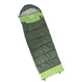 Maxbell Waterproof Camping Warm Hollow Cotton Splicing Sleeping Bag Army Green Left
