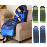 Maxbell Waterproof Camping Warm Hollow Cotton Splicing Sleeping Bag Army Green Left