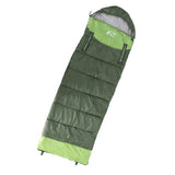 Maxbell Waterproof Camping Warm Hollow Cotton Splicing Sleeping Bag Army Green Left