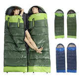 Maxbell Waterproof Camping Warm Hollow Cotton Splicing Sleeping Bag Army Green Left