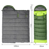 Maxbell Waterproof Camping Warm Hollow Cotton Splicing Sleeping Bag Army Green Left