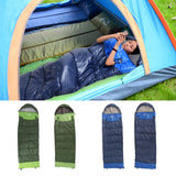 Maxbell Waterproof Camping Warm Hollow Cotton Splicing Sleeping Bag Army Green Left