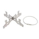 Maxbell Portable Outdoor Camping Mini Alcohol Stove Cross Stand Rack Titanium-Cross 2