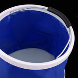 Maxbell Folding Bucket Water Container Pail for Camping BBQ Fishing 9L Blue