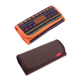 Maxbell Portable Travel Camping Picnic BBQ Fork Chopstick Cutlery Storage Bag Brown