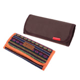 Maxbell Portable Travel Camping Picnic BBQ Fork Chopstick Cutlery Storage Bag Brown