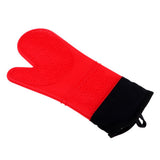 Max Heat Resistant Silicone Oven Glove Pot Holder Grilling Cooking Baking Red