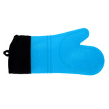Max Heat Resistant Silicone Oven Glove Pot Holder Grilling Cooking Baking Blue