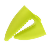 Max Silicone Hot Pot Holder Oven Grip Pinch Mitts Finger Tab Protector Green