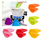 Max Silicone Hot Pot Holder Oven Grip Pinch Mitts Finger Tab Protector Green