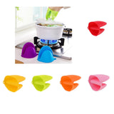 Max Silicone Hot Pot Holder Oven Grip Pinch Mitts Finger Tab Protector Green