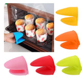 Max Silicone Hot Pot Holder Oven Grip Pinch Mitts Finger Tab Protector Green
