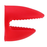 Max Silicone Hot Pot Holder Oven Grip Pinch Mitts Finger Tab Protector Red