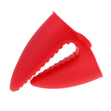 Max Silicone Hot Pot Holder Oven Grip Pinch Mitts Finger Tab Protector Red