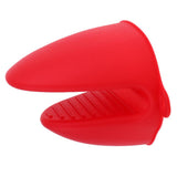 Max Silicone Hot Pot Holder Oven Grip Pinch Mitts Finger Tab Protector Red