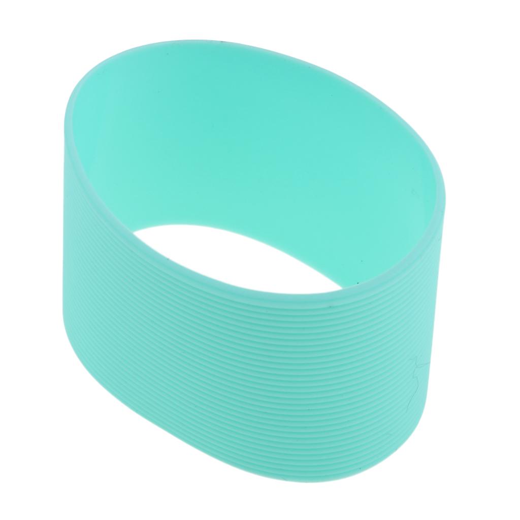 Maxbell Outdoor Silicone Round Non-slip Water Bottle Mug Cup Sleeve Cover green