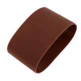 Maxbell Outdoor Silicone Round Non-slip Water Bottle Mug Cup Sleeve Cover brown