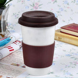 Maxbell Outdoor Silicone Round Non-slip Water Bottle Mug Cup Sleeve Cover brown