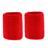 Maxbell Sports Basketball Badminton Unisex Cotton Sweatbands Wristbands red