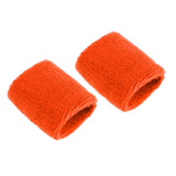 Maxbell Sports Basketball Badminton Unisex Cotton Sweatbands Wristbands orange