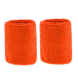 Maxbell Sports Basketball Badminton Unisex Cotton Sweatbands Wristbands orange