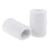 Maxbell Sports Basketball Badminton Unisex Cotton Sweatbands Wristbands white