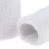 Maxbell Sports Basketball Badminton Unisex Cotton Sweatbands Wristbands white