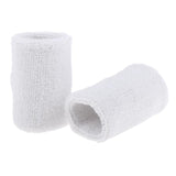 Maxbell Sports Basketball Badminton Unisex Cotton Sweatbands Wristbands white