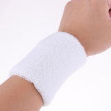 Maxbell Sports Basketball Badminton Unisex Cotton Sweatbands Wristbands white