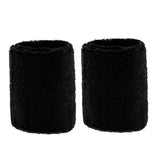 Maxbell Sports Basketball Badminton Unisex Cotton Sweatbands Wristbands black