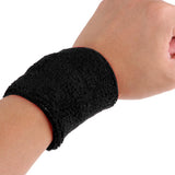 Maxbell Sports Basketball Badminton Unisex Cotton Sweatbands Wristbands black