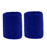 Maxbell Sports Basketball Badminton Unisex Cotton Sweatbands Wristbands royal blue