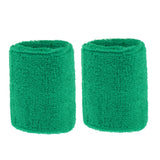 Maxbell Sports Basketball Badminton Unisex Cotton Sweatbands Wristbands grass green