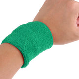 Maxbell Sports Basketball Badminton Unisex Cotton Sweatbands Wristbands grass green