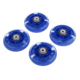 Maxbell 4Pcs Inline Sliding Flash PU Roller Skate Wheels for Skating Shoes blue